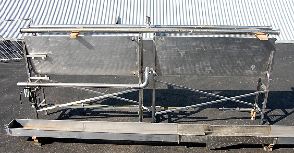 Used open COOLING FLUME with PLATE CHILLER; Alard item Y0799