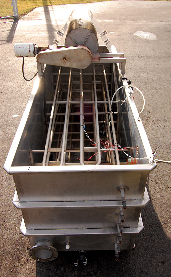 used CMI COOLING TANK for fresh-cut produce flume water, stainless steel; Alard item Y1572