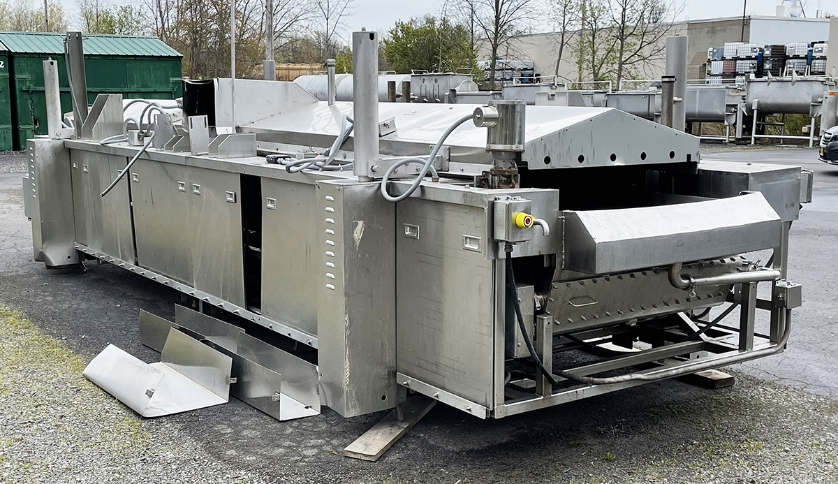 Used Stein model TFF-4019 Thermofin FRYER, natural gas, stainless steel, Alard item Y4917