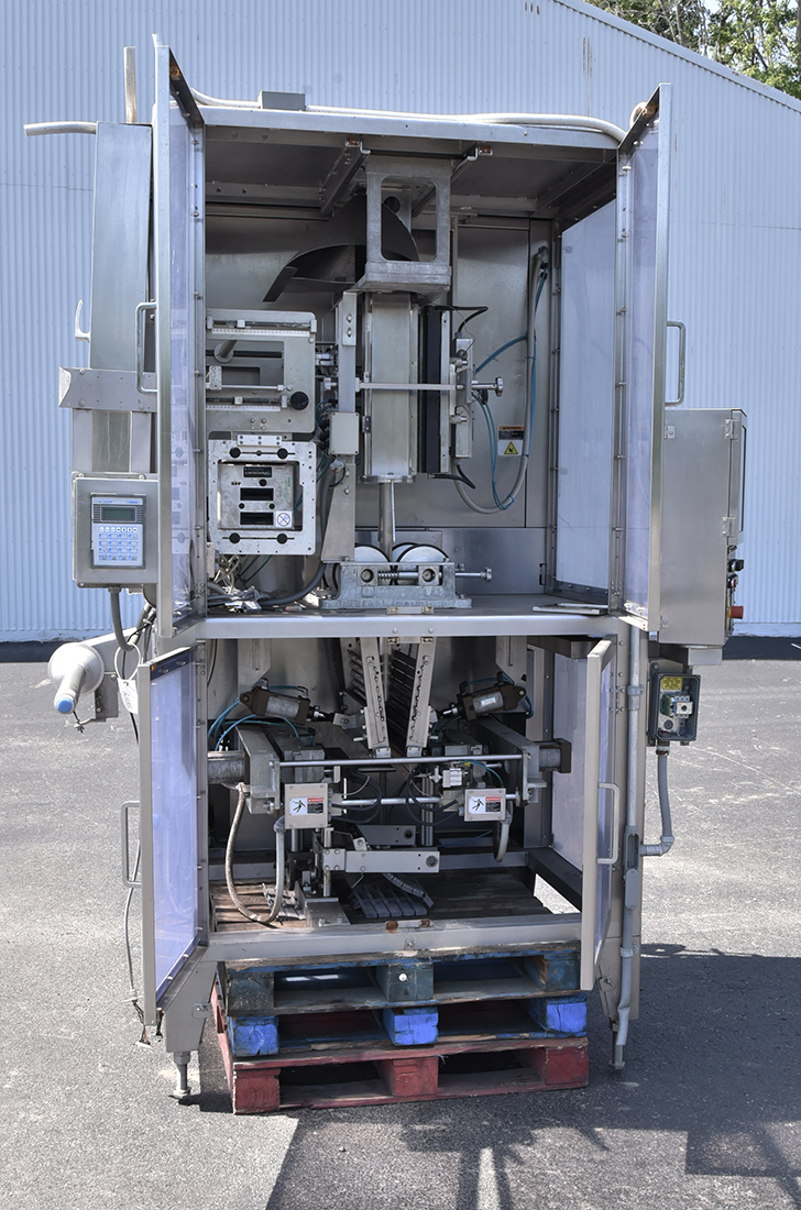Used Onpack 2002 VFFS System, Cryovac, pumpbable product pouch filler, Alard item Y5114