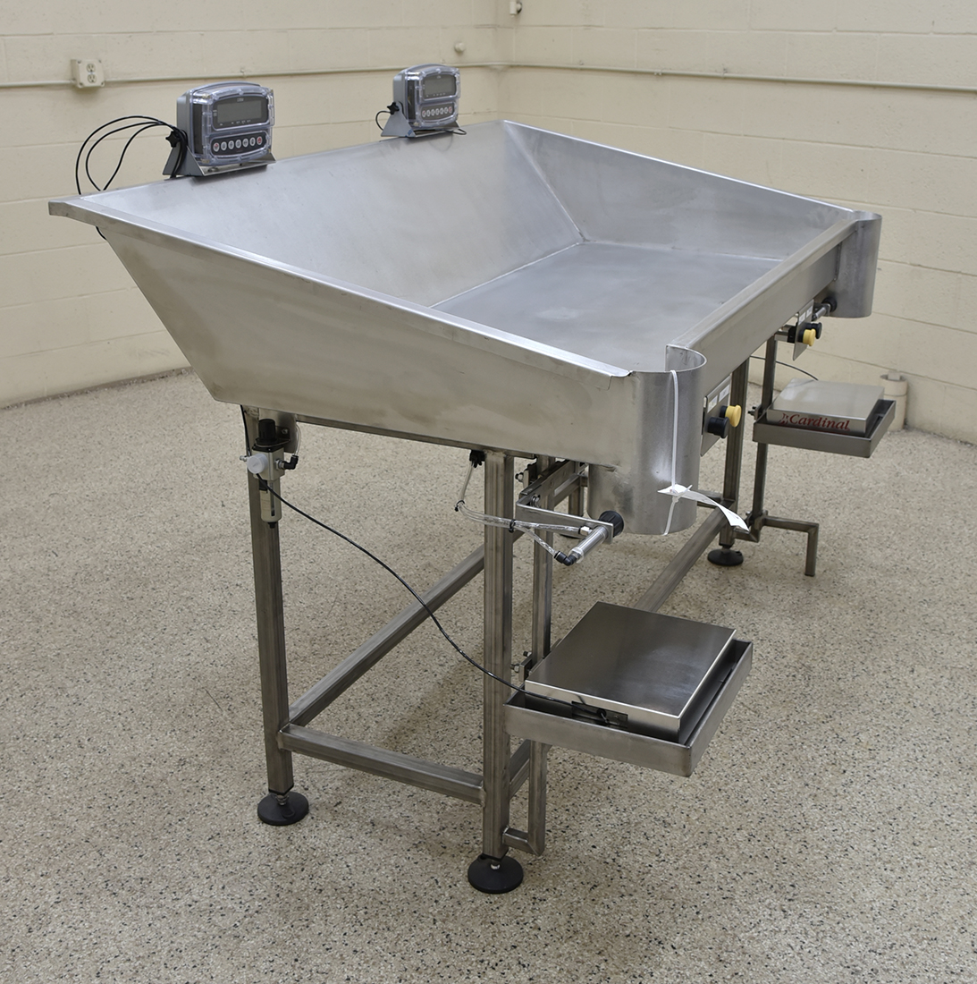 Fresh-cut produce BAG FILLING TABLE, 2-station, stainless steel, in-stock, Alard item Y5432