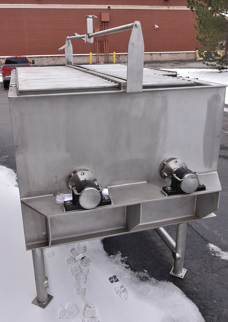 Used Twin-shaft double RIBBON MIXER, 60 cubic foot, food grade, stainless steel, Alard item Y0850