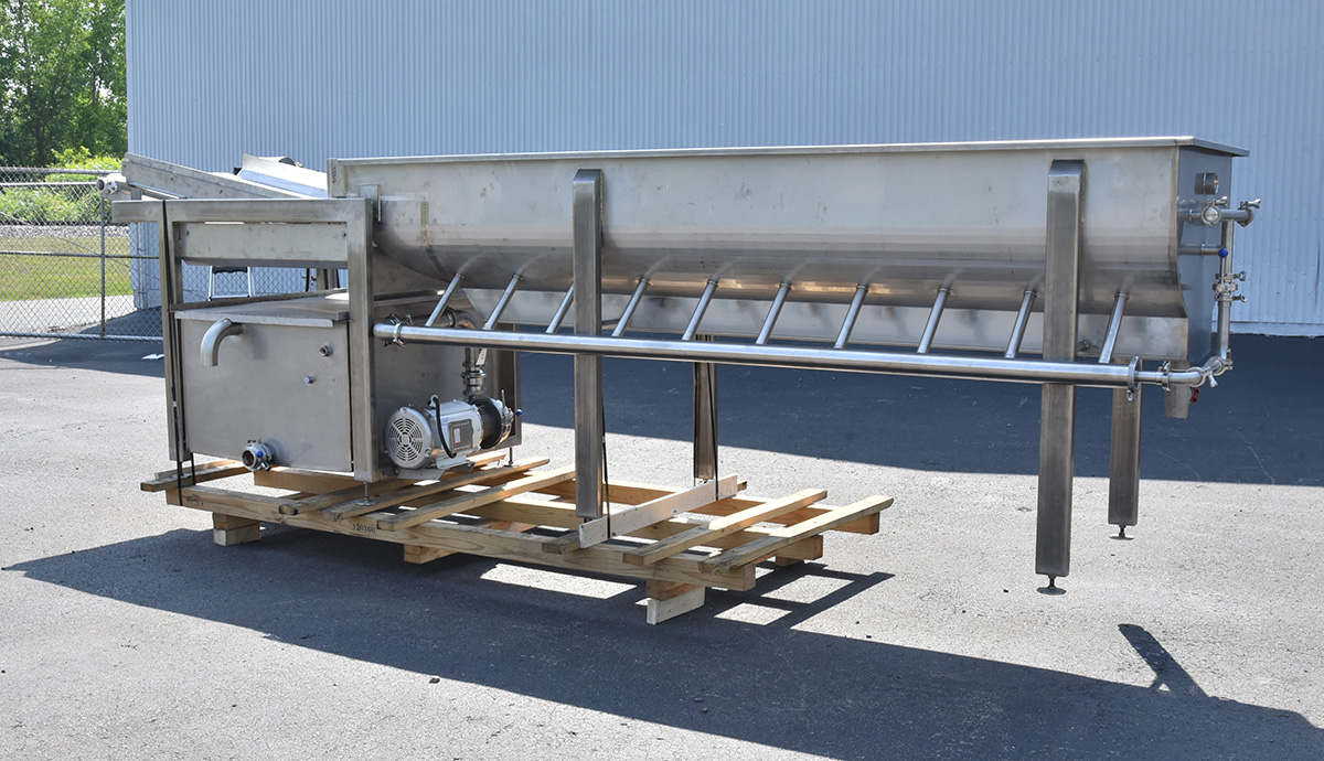 Alard TURBULENT FLOW JET WASHER, leafy green, fruit and vegetable WASHER FLUME, food grade stainless steel, Alard Equipment Corp item Y5113
