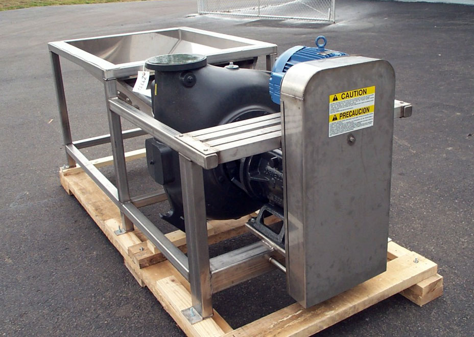 Hydro-transport pump, 6 inch, with tank and drive, food grade, Alard item Z2795